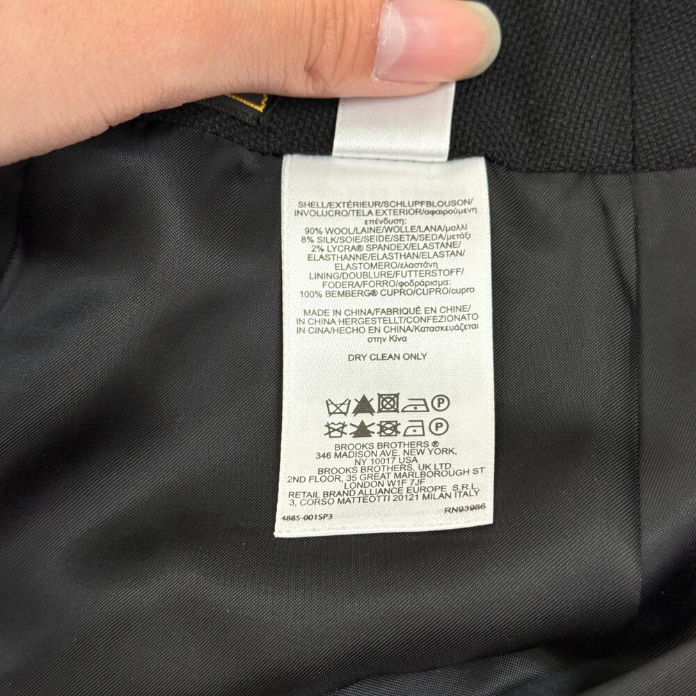 Brooks Brothers Loro Piana A-Line Skirt Sz 2P Wool Silk Quiet Luxury - Picture 7 of 8